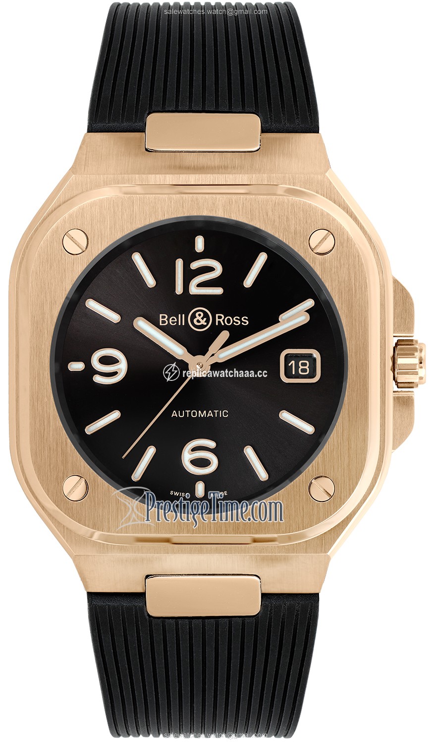 BR05A-BL-PG/SRB Bell & Ross BR 05 Automatic 40mm Mens Watch BR05A-BL-PG/SRB Bell & Ross BR 05 Automatic 40mm Mens Watch
